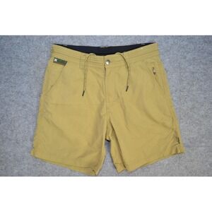Howler Bros Shorts Mens 32 Khaki Outdoor Trail Ripstop Zip Pocket Drawstring H/B